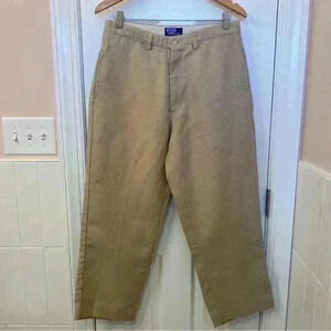 Vintage Polo Ralph Lauren Beige Linen Blend Pants 33 x 30 MADE IN USA